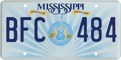 MS license plate BFC484