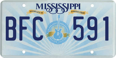 MS license plate BFC591
