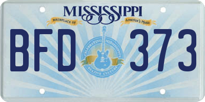 MS license plate BFD373