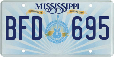 MS license plate BFD695