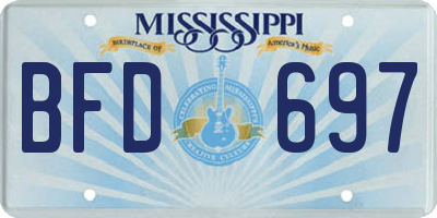 MS license plate BFD697