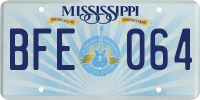 MS license plate BFE064