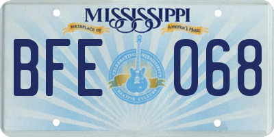 MS license plate BFE068