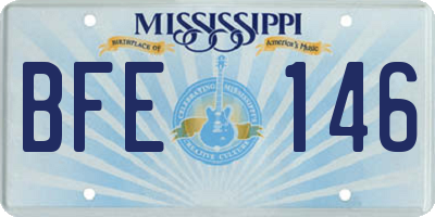 MS license plate BFE146