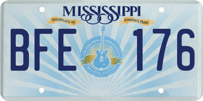 MS license plate BFE176