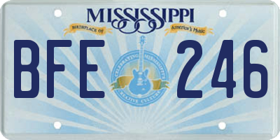 MS license plate BFE246