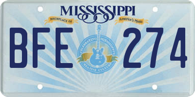 MS license plate BFE274