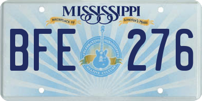 MS license plate BFE276