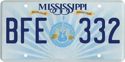 MS license plate BFE332