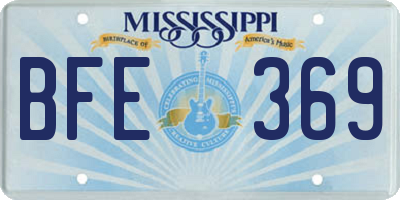 MS license plate BFE369