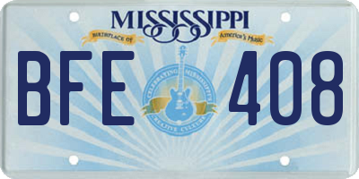 MS license plate BFE408