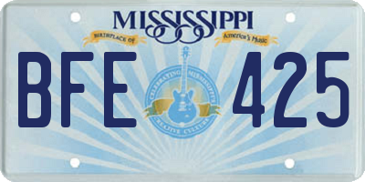 MS license plate BFE425