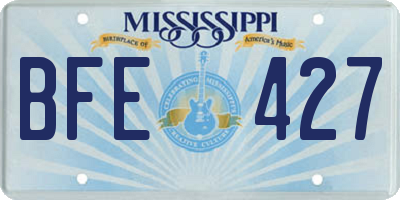 MS license plate BFE427