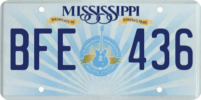 MS license plate BFE436