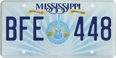 MS license plate BFE448