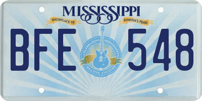 MS license plate BFE548