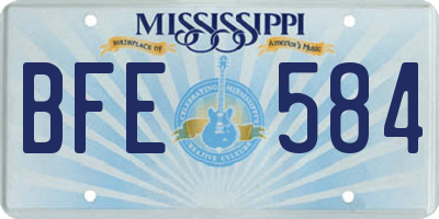 MS license plate BFE584