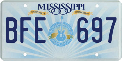 MS license plate BFE697