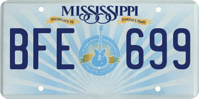 MS license plate BFE699