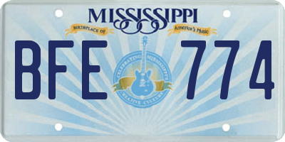 MS license plate BFE774