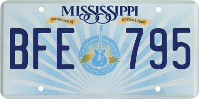MS license plate BFE795