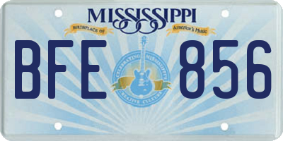 MS license plate BFE856