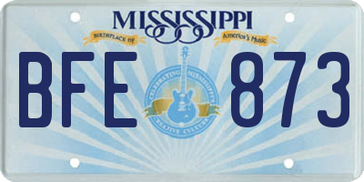 MS license plate BFE873