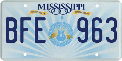 MS license plate BFE963