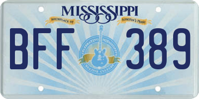 MS license plate BFF389
