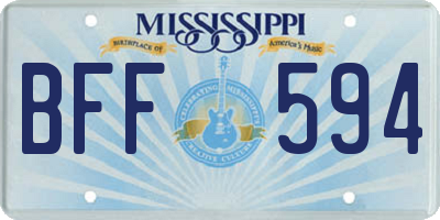 MS license plate BFF594