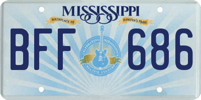MS license plate BFF686