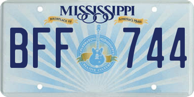 MS license plate BFF744