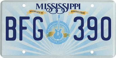 MS license plate BFG390