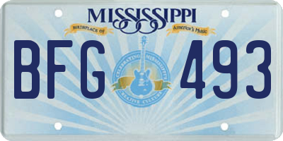 MS license plate BFG493