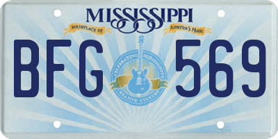 MS license plate BFG569