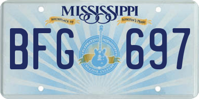 MS license plate BFG697
