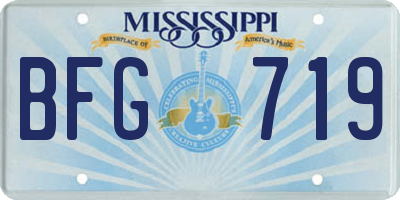 MS license plate BFG719
