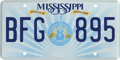 MS license plate BFG895