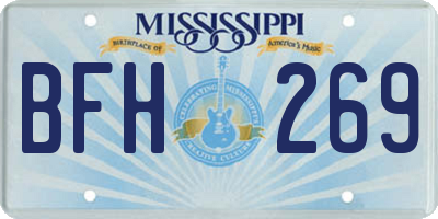 MS license plate BFH269