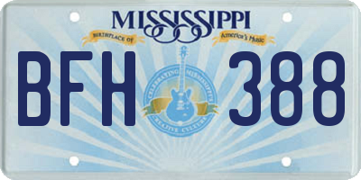 MS license plate BFH388