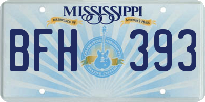 MS license plate BFH393