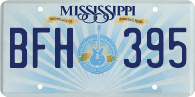 MS license plate BFH395