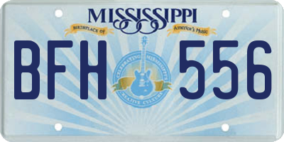 MS license plate BFH556
