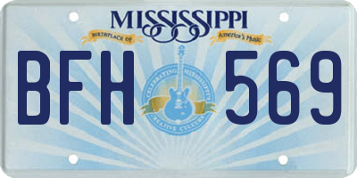MS license plate BFH569