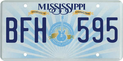 MS license plate BFH595