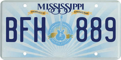 MS license plate BFH889