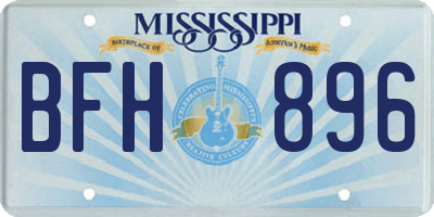 MS license plate BFH896