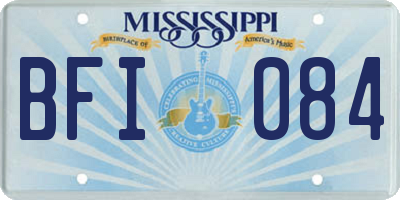MS license plate BFI084