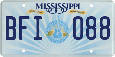 MS license plate BFI088