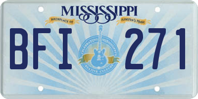 MS license plate BFI271